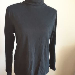 White Stag Black Long Sleeve Turtleneck Top